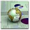 globe on a chart